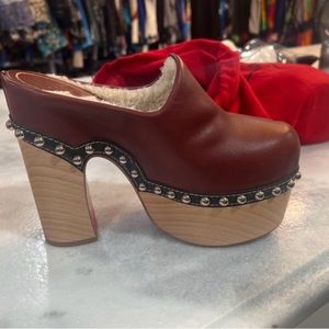 Christian Louboutin Joan Shearling Lined Clog Brand New size 6.5